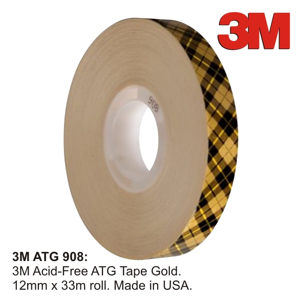 Scotch 3M ATG Gold 908 Acid-Free Adhesive Transfer Tape